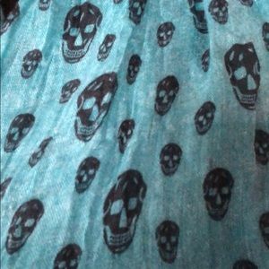 Nordstrom Accessories - Teal scarf with skull print Nordstrom Accessories - Teal scarf with skull print